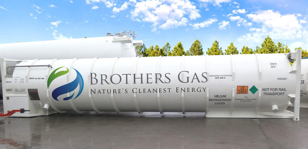 Brothers Gas awards contract for the supply of Helium ISO Tanks